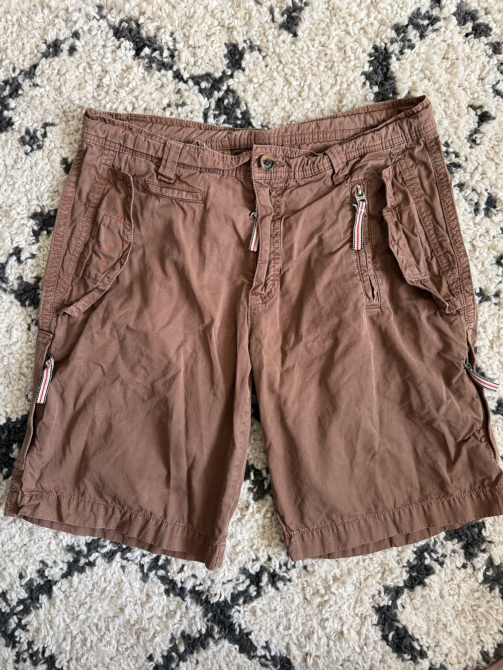 Burberry Cargo Brown Cotton Shorts size S 24